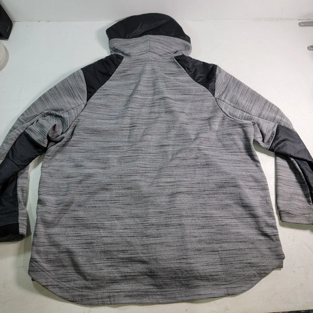 Nike Dri Fit Basketball Full Zip Hoodie Jacket Black Gray AQ4165-010 Men's 3XL‎
